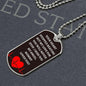 To Baby Angel From Mommy Dog Tag Necklace - Heart Stopped Beating - Giftinum