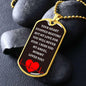 To Baby Angel From Mommy Dog Tag Necklace - Heart Stopped Beating - Giftinum