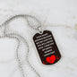 To Baby Angel From Mommy Dog Tag Necklace - Heart Stopped Beating - Giftinum