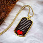 To Baby Angel From Mommy Dog Tag Necklace - Heart Stopped Beating - Giftinum