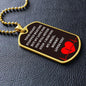 To Baby Angel From Mommy Dog Tag Necklace - Heart Stopped Beating - Giftinum
