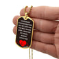 To Baby Angel From Mommy Dog Tag Necklace - Heart Stopped Beating - Giftinum