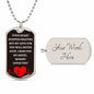 To Baby Angel From Mommy Dog Tag Necklace - Heart Stopped Beating - Giftinum