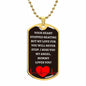 To Baby Angel From Mommy Dog Tag Necklace - Heart Stopped Beating - Giftinum