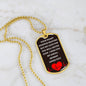 To Baby Angel From Mommy Dog Tag Necklace - Heart Stopped Beating - Giftinum