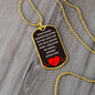 To Baby Angel From Mommy Dog Tag Necklace - Heart Stopped Beating - Giftinum
