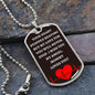 To Baby Angel From Mommy Dog Tag Necklace - Heart Stopped Beating - Giftinum