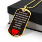 To Baby Angel From Mommy Dog Tag Necklace - Heart Stopped Beating - Giftinum