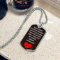 To Baby Angel From Mommy Dog Tag Necklace - Heart Stopped Beating - Giftinum