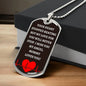 To Baby Angel From Mommy Dog Tag Necklace - Heart Stopped Beating - Giftinum