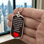 To Baby Angel From Mommy Dog Tag Necklace - Heart Stopped Beating - Giftinum