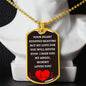 To Baby Angel From Mommy Dog Tag Necklace - Heart Stopped Beating - Giftinum
