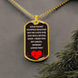 To Baby Angel From Mommy Dog Tag Necklace - Heart Stopped Beating - Giftinum
