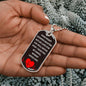 To Baby Angel From Mommy Dog Tag Necklace - Heart Stopped Beating - Giftinum