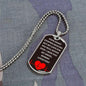To Baby Angel From Mommy Dog Tag Necklace - Heart Stopped Beating - Giftinum