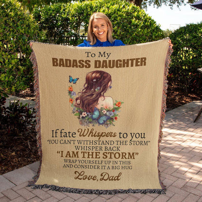 To Badass Daughter Love Dad - I am the storm JewelryGiftinum