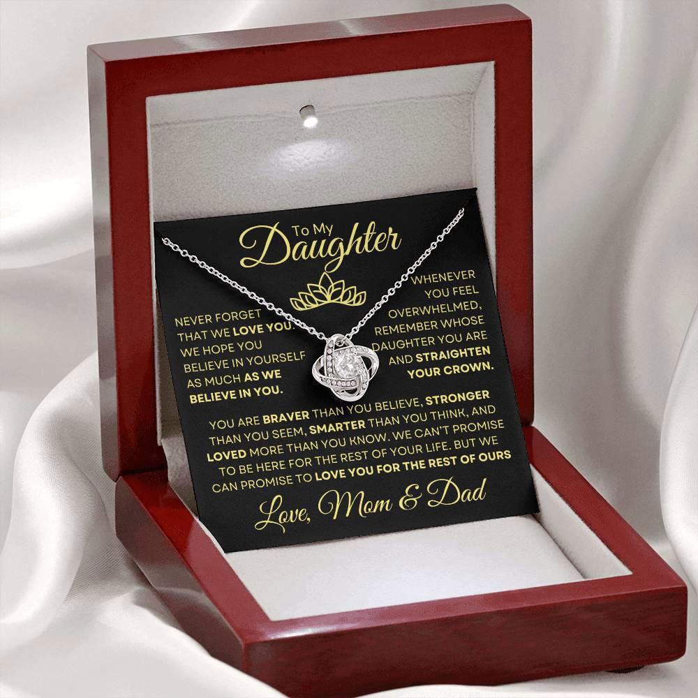 To Daughter from mom and dad - Straighten your crown JewelryGiftinum