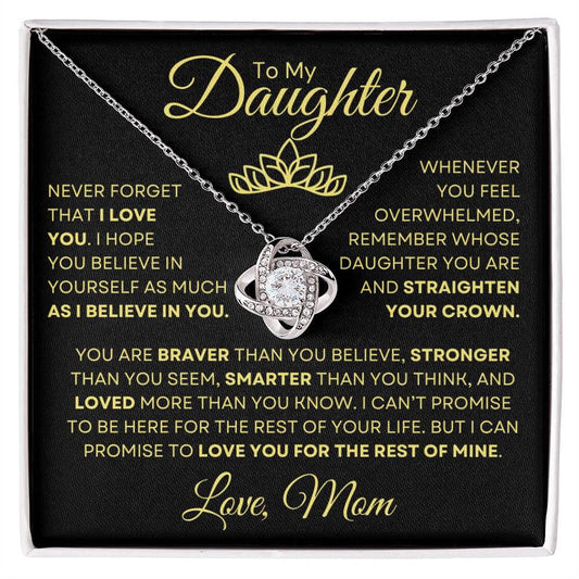 To Daughter From Mom - Straighten your crown JewelryGiftinum