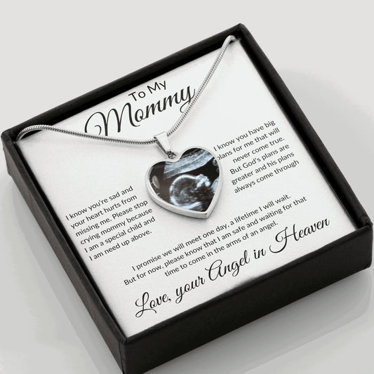 To Mommy from Angel in Heaven Ultrasound Photo Upload - Premium Jewelry - Just $54.95! Shop now at Giftinum
