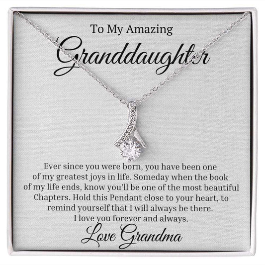 To My Amazing Granddaughtar From Grandma Alluring Beauty Necklace - Ever since you were born JewelryGiftinum