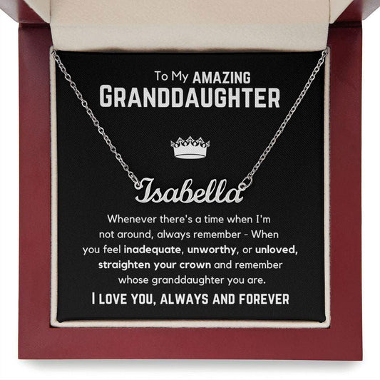 To My Amazing Granddaughter Personalized Name - Whenever there's JewelryGiftinum