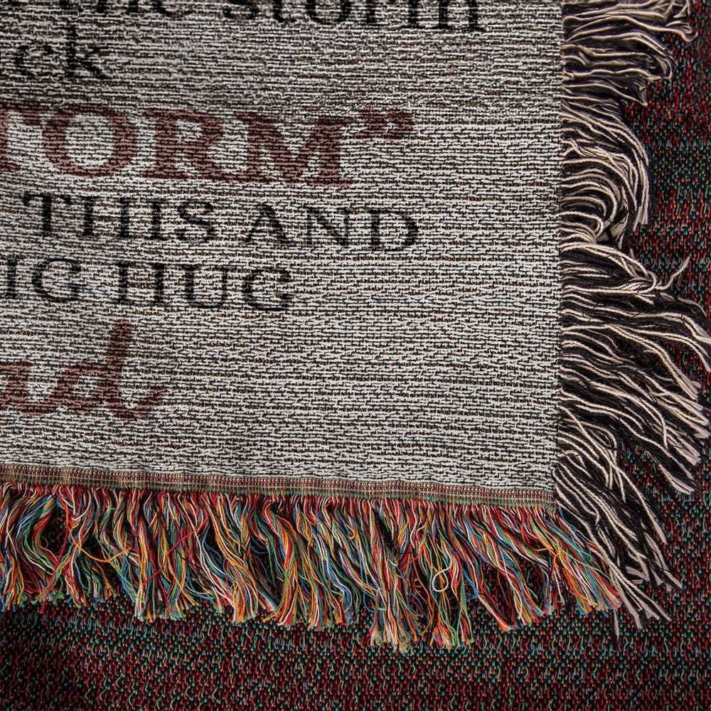 To My Badass Daughter Heirloom Woven Blanket Giftinum