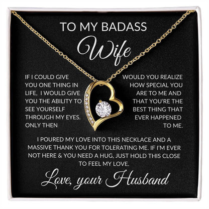 To My Badass Wife Necklace | If I could Jewelry Giftinum