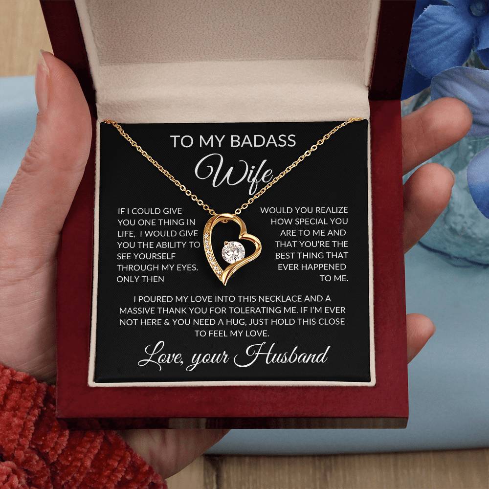 To My Badass Wife Necklace | If I could Jewelry Giftinum