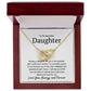 To My Beautiful Daughter Interlocking Necklace - Having daughter like you JewelryGiftinum