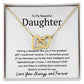To My Beautiful Daughter Interlocking Necklace - Having daughter like you - Premium Jewelry - Just $119.95! Shop now at Giftinum
