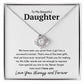 To My Beautiful Daughter Love Knot Necklace - We have seen you grow JewelryGiftinum