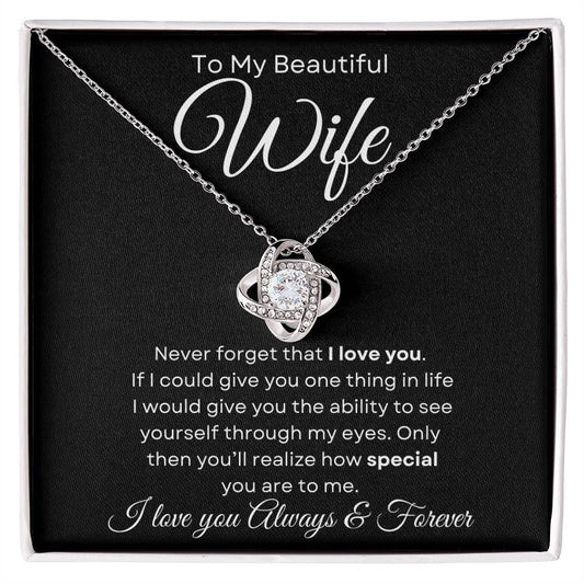 To My Beautiful Wife Necklace - Never Forget - Premium Jewelry - Just $59.95! Shop now at Giftinum