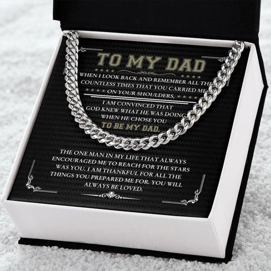 To My Dad - Always Be Loved Cuban Link Chain JewelryGiftinum