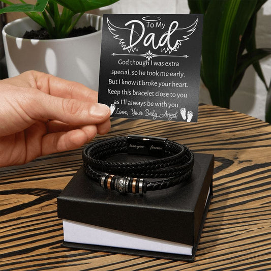 To my dad from baby angel bracelet - Premium Jewelry - Just $44.95! Shop now at Giftinum
