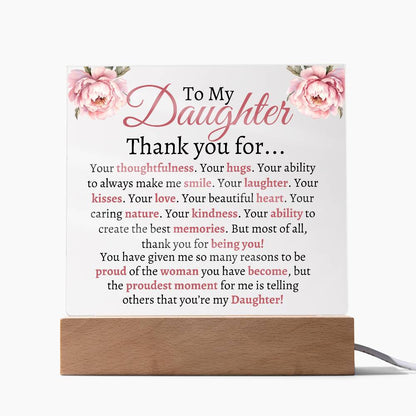 To My Daughter Acrylic Plaque | Thank you for... JewelryGiftinum