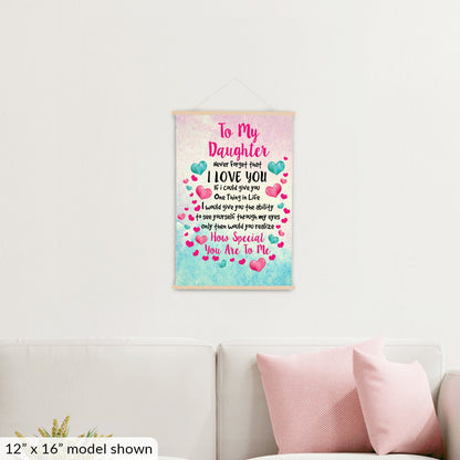 To My Daughter Hanging Canvas | See through my eyes - Premium Hanging Canvas - Just $49.99! Shop now at Giftinum