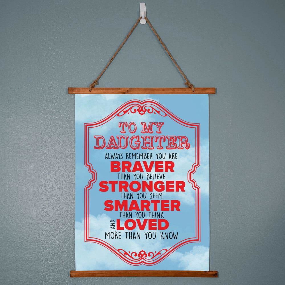 To My Daughter Wall Tapestry - Always remember Hanging CanvasGiftinum