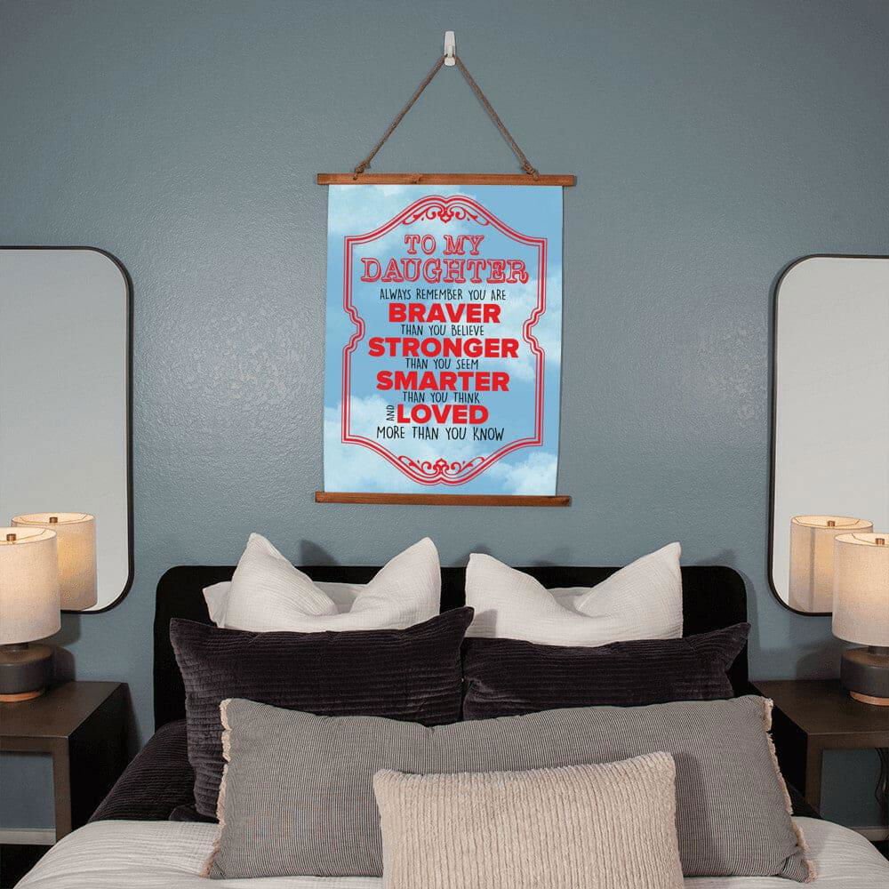 To My Daughter Wall Tapestry - Always remember Hanging CanvasGiftinum