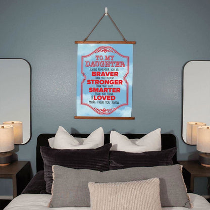 To My Daughter Wall Tapestry - Always remember Hanging CanvasGiftinum