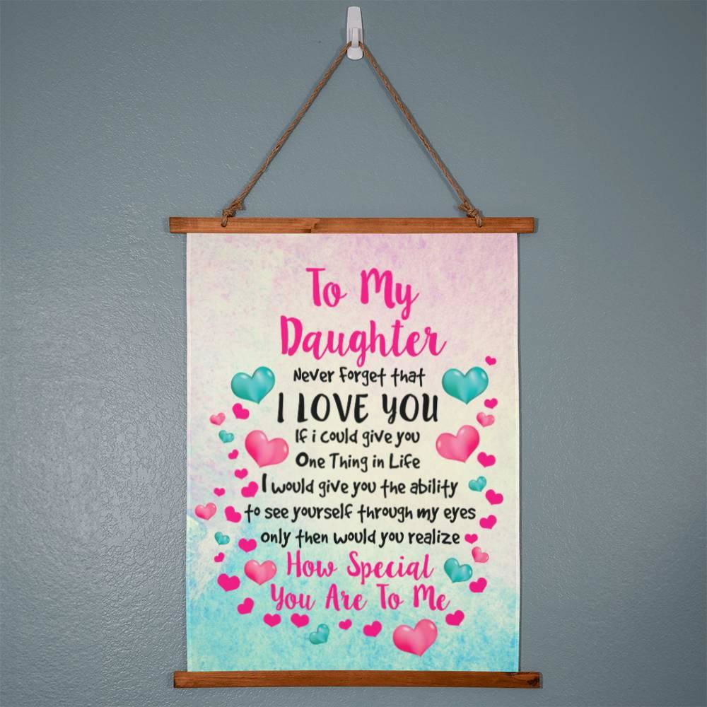 To My Daughter Wall Tapestry - Never forget JewelryGiftinum