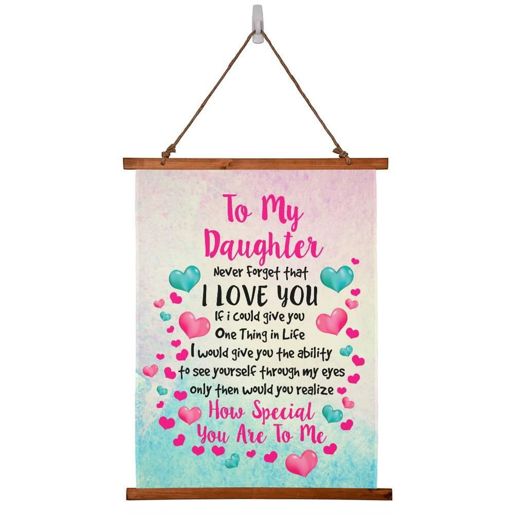 To My Daughter Wall Tapestry - Never forget JewelryGiftinum