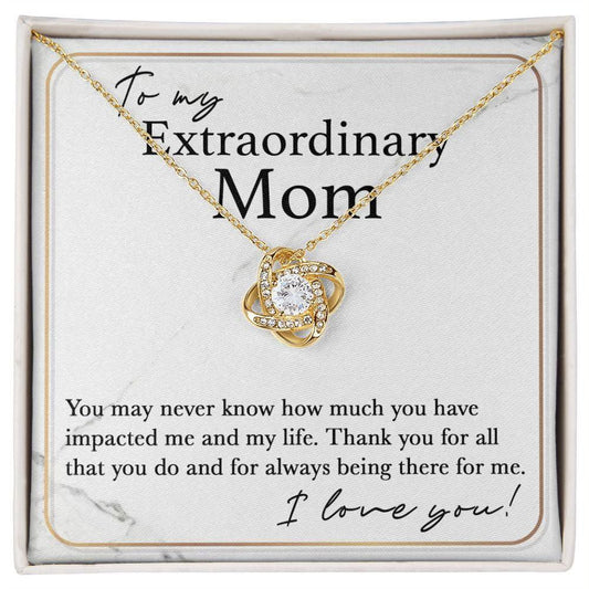 To My Extraordinary Mom Love knot JewelryGiftinum