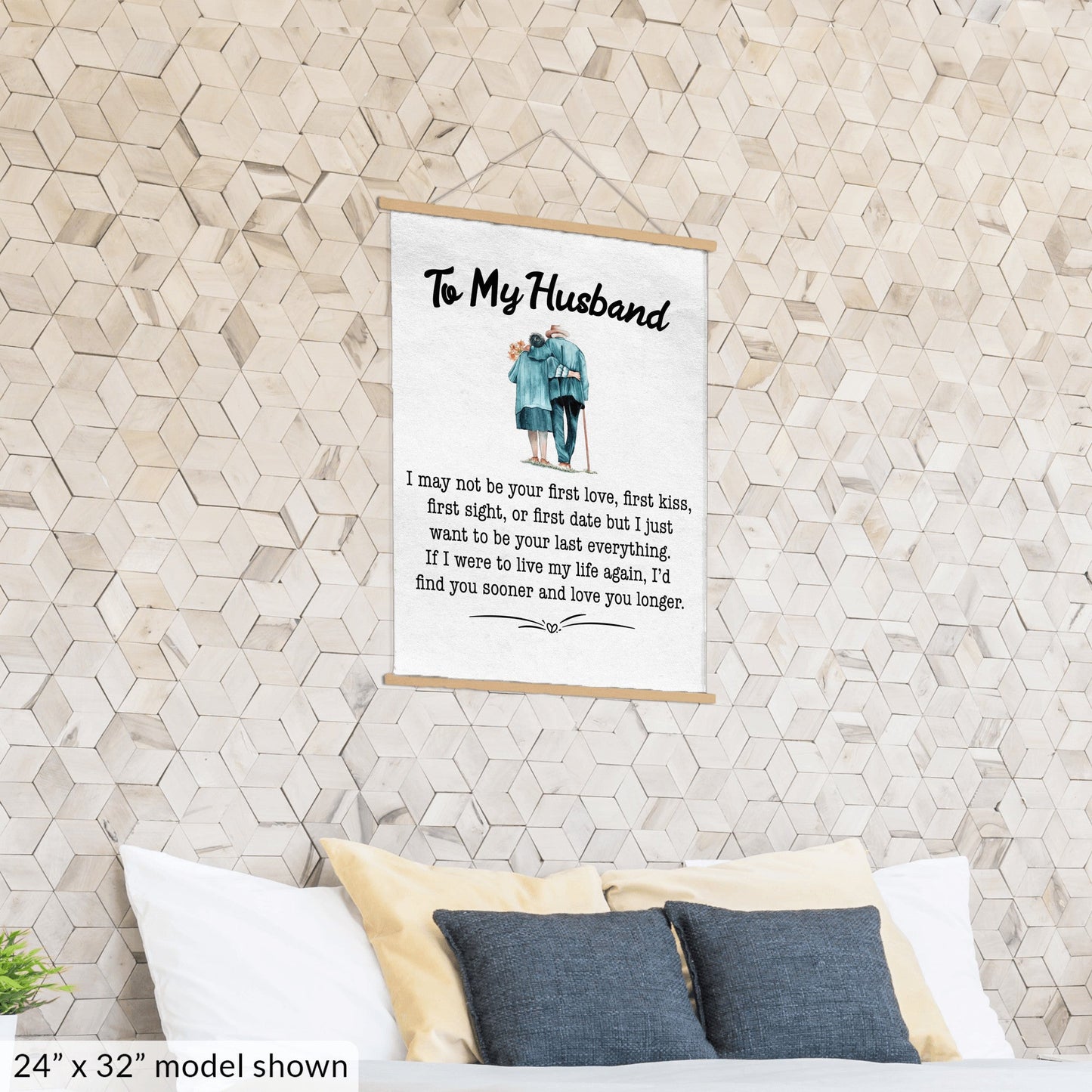 To My Husband Hanging Canvas - Premium Hanging Canvas - Just $49.99! Shop now at Giftinum