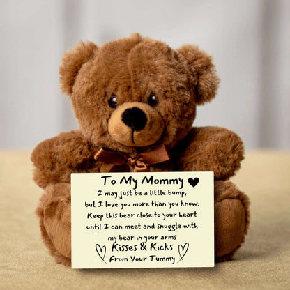 To my Mom from baby bump bear - rest in your arms - Premium Teddy Bear with Canvas Message Card - Just $39.95! Shop now at Giftinum