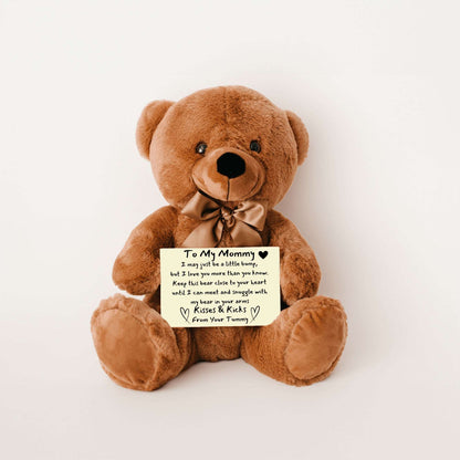 To my Mom from baby bump bear - rest in your arms - Premium Teddy Bear with Canvas Message Card - Just $39.95! Shop now at Giftinum
