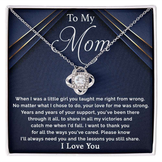 To My Mom - I Want To Thank You For All Love knot - Premium Jewelry - Just $119.95! Shop now at Giftinum
