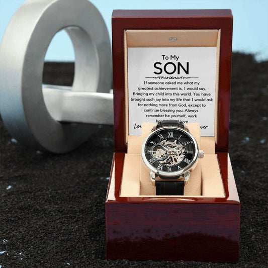 To My Son Openwork Watch - If someone asked me JewelryGiftinum