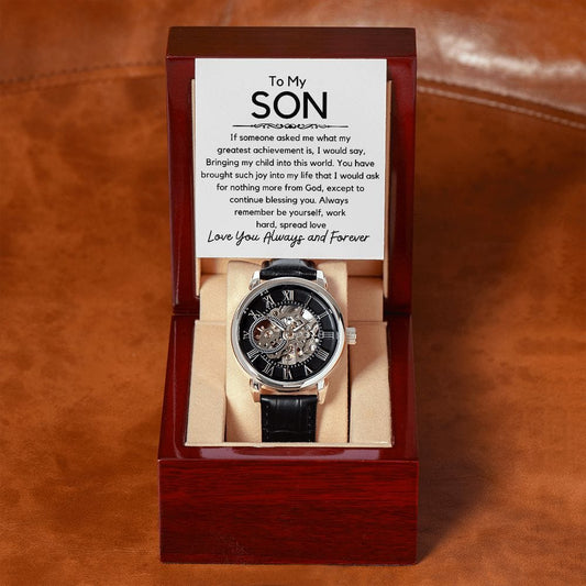 To My Son Openwork Watch - If someone asked me - Premium Jewelry - Just $299.95! Shop now at Giftinum