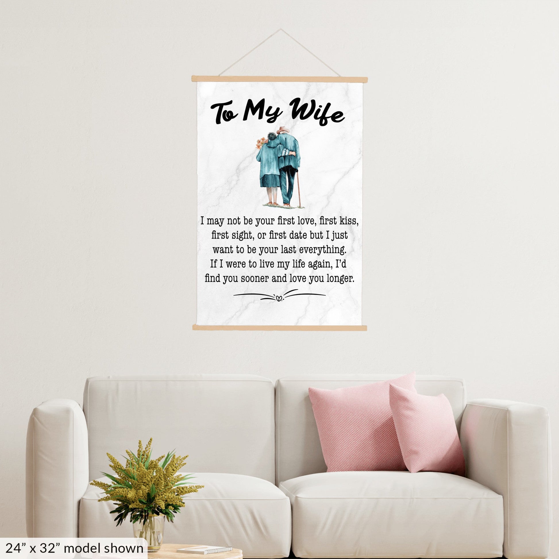 To My Wife Hanging Canvas | I may not be your first kiss - Premium Hanging Canvas - Just $49.95! Shop now at Giftinum