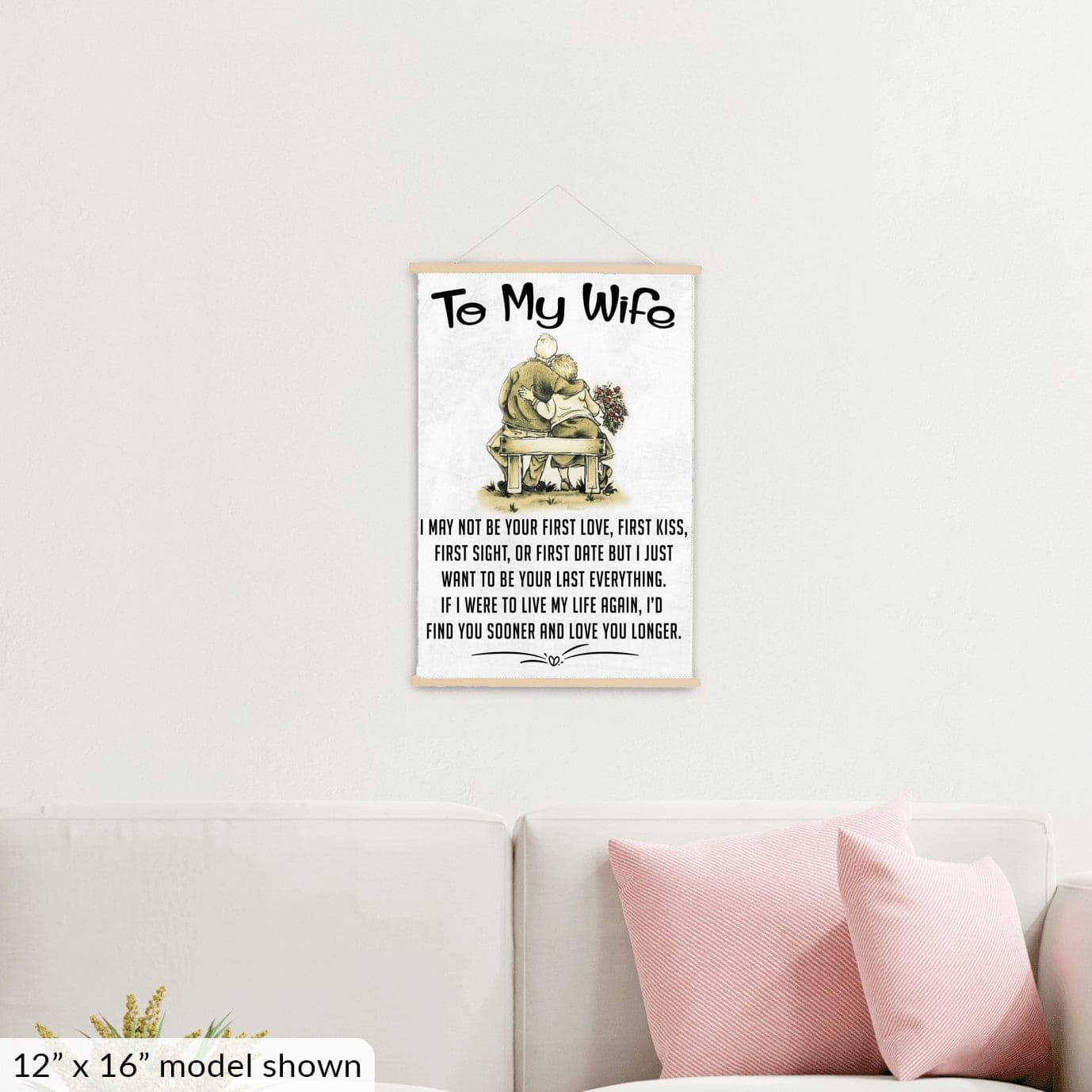 To My Wife Hanging Canvas - Last Everything - Premium Hanging Canvas - Just $49.99! Shop now at Giftinum